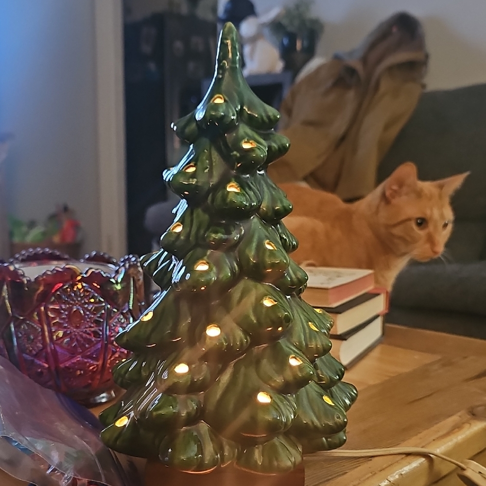 Ceramic Christmas Tree with Lights
